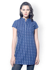 Meira Women Indigo Blue Printed Kurta