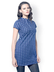 Meira Women Indigo Blue Printed Kurta