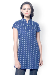 Meira Women Indigo Blue Printed Kurta