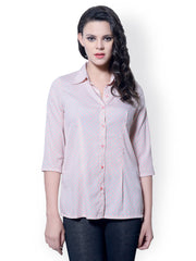 Meira Women Beige Printed Shirt