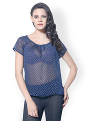 Meira Women Navy Printed Top