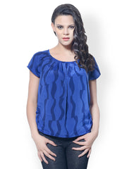 Meira Women Blue Printed Top