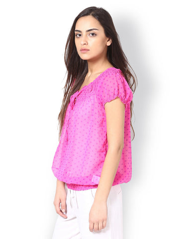 Meira Women Fuchsia Pink Top
