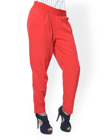 Meira Women Red Trousers