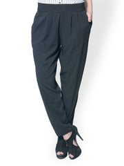 Meira Women Black Crepe Trousers