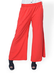 Meira Women Red Palazzo Trousers