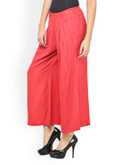 Meira Women Red Palazzo Pants