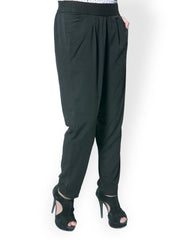 Meira Women Black Crepe Trousers