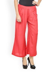 Meira Women Red Palazzo Pants
