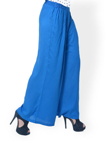 Meira Women Blue Palazzo Trousers