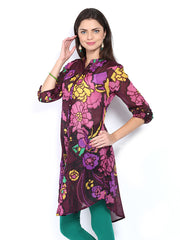 Melange by Lifestyle Women Purple Printed Kurta