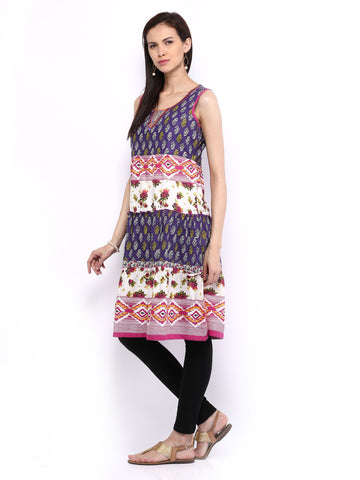 Melange by Lifestyle Women Purple Printed Kurta