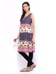 Melange by Lifestyle Women Purple Printed Kurta