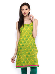 Melange by Lifestyle Women Yellow Printed Kurta