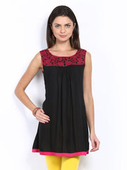 Melange by Lifestyle Women Black Kurta