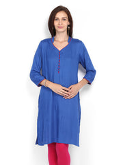 Melange by Lifestyle Women Blue Kurta