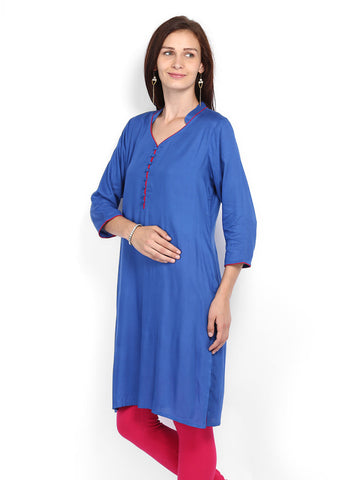 Melange by Lifestyle Women Blue Kurta