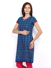 Melange by Lifestyle Women Blue Printed Kurta