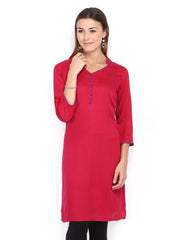 Melange by Lifestyle Women Dark Pink Kurta