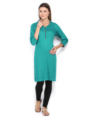 Melange by Lifestyle Women Green Kurta