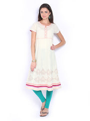 Melange by Lifestyle Women Off-White Anarkali Kurta