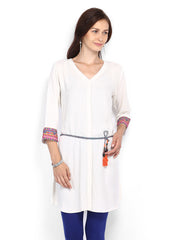 Melange by Lifestyle Women Off-White Kurta