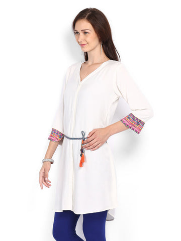 Melange by Lifestyle Women Off-White Kurta