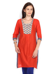 Melange by Lifestyle Women Orange Kurta