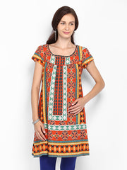Melange by Lifestyle Women Orange Printed Kurta