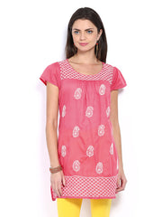 Melange by Lifestyle Women Pink Embroidered Kurta