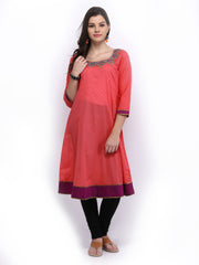 Melange by Lifestyle Women Pink Kurta
