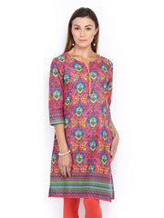 Melange by Lifestyle Women Pink Printed Kurta