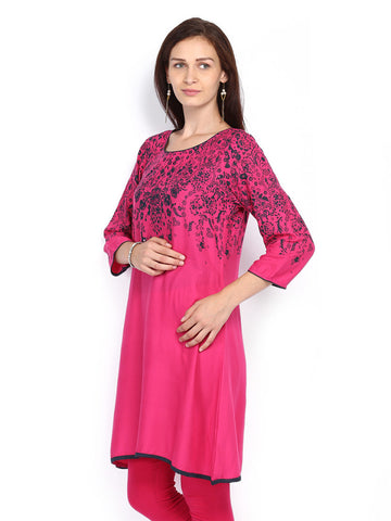 Melange by Lifestyle Women Pink Printed Kurta