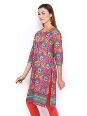 Melange by Lifestyle Women Pink Printed Kurta