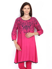 Melange by Lifestyle Women Pink Printed Kurta