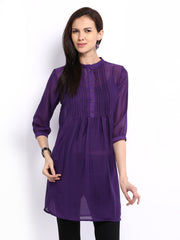 Melange by Lifestyle Women Purple Kurta