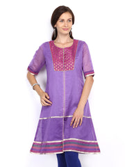 Melange by Lifestyle Women Purple Kurta