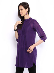 Melange by Lifestyle Women Purple Kurta
