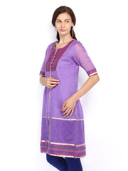 Melange by Lifestyle Women Purple Kurta