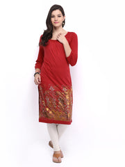 Melange by Lifestyle Women Red Printed Kurta