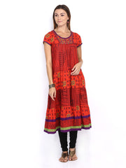 Melange by Lifestyle Women Orange Printed Kurta