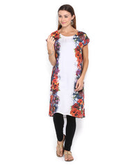 Melange by Lifestyle Women White Printed Kurta