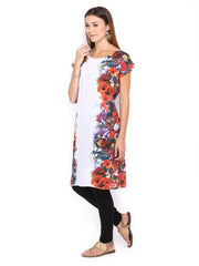 Melange by Lifestyle Women White Printed Kurta