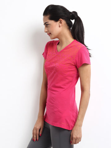 Merrell Women Pink Printed Kazbaar T-shirt