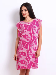Mineral Pink Printed Tailored Dress