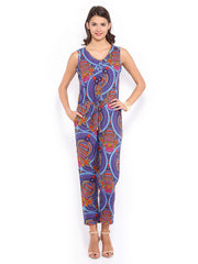 Mirage Women Blue Printed Jumpsuit