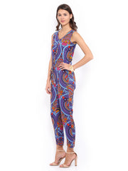 Mirage Women Blue Printed Jumpsuit