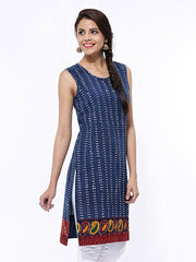 Mirage Women Blue Printed Kurta