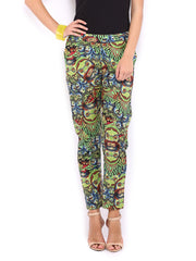 Mirage Women Green Printed Trousers