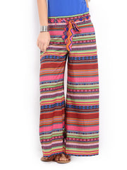 Mirage Women Multicoloured Printed Palazzo Trousers